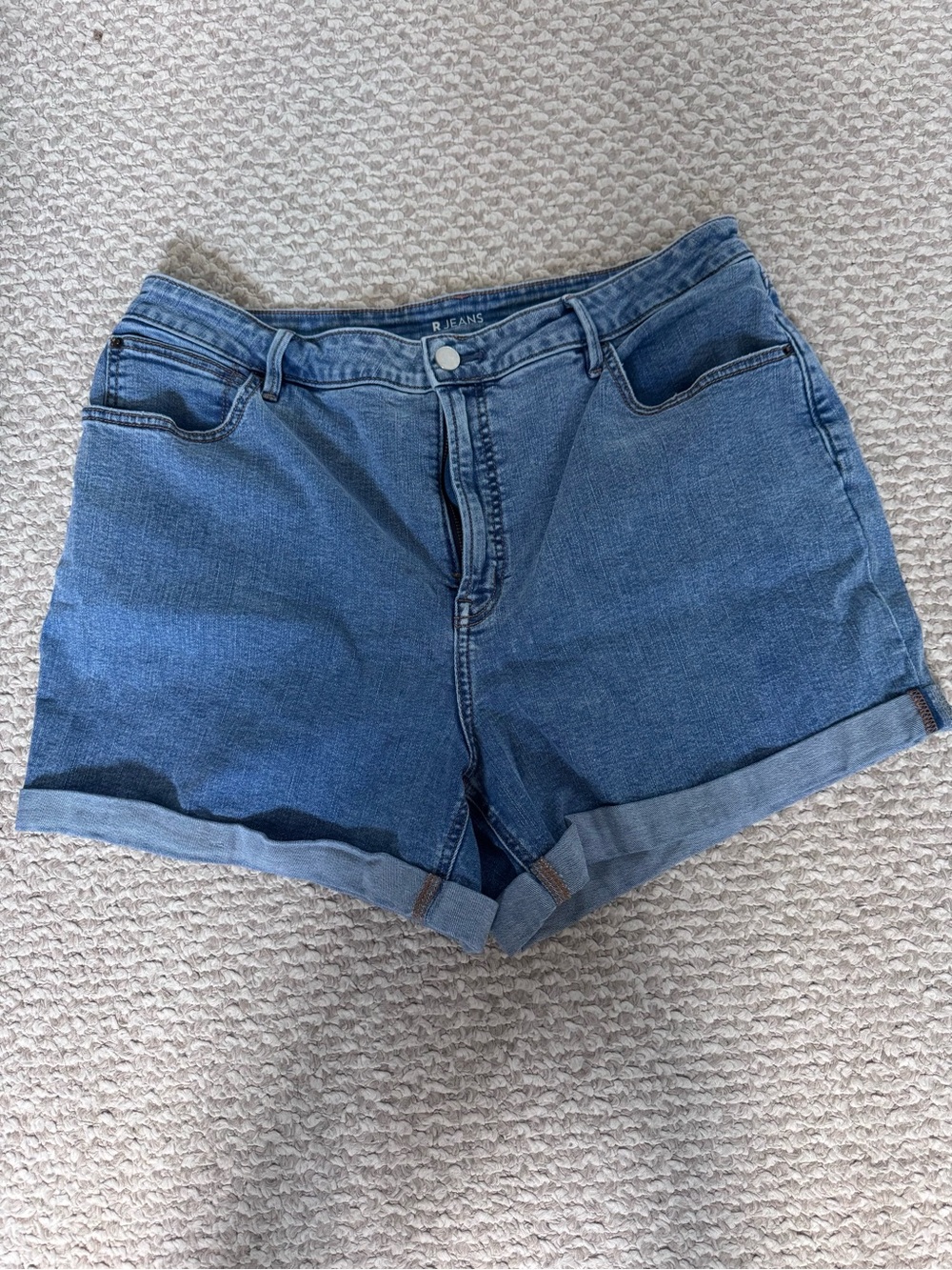 Reitmans Women's Blue Denim Cuffed Shorts